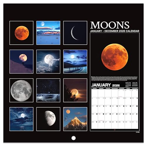 MaaIbok 2026 Wall Calendar - Calendar 2026, January 2026 - December 2026, 12'' × 24''(Open), 2026 Calendar with Moon Phases, Hanging Holes, Large Blocks, Perfect for Organizing & Planning - Image 5