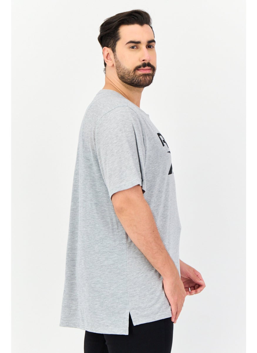 Reebok Men Sportswear Fit Short Sleeve Training T-shirt, Grey  - Image 2
