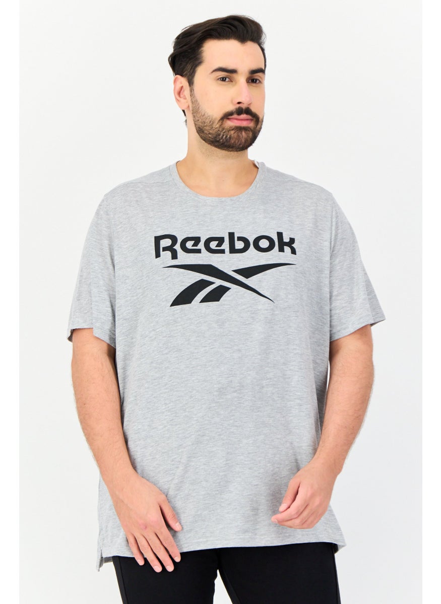 Reebok Men Sportswear Fit Short Sleeve Training T-shirt, Grey  - Image 1