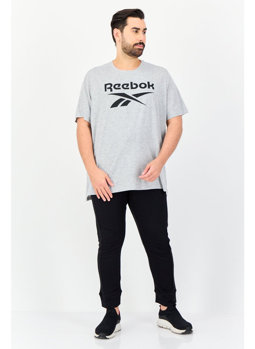 Reebok Men Sportswear Fit Short Sleeve Training T-shirt, Grey  - Image 4