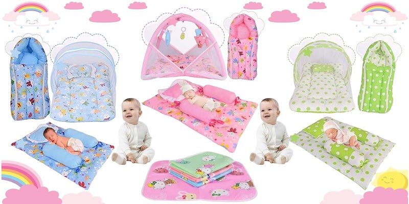 Bantoo Baby Complete Sleeping Essentials All in One Bedding Combo Set 06 Months Blue 4PCS Set - Image 4