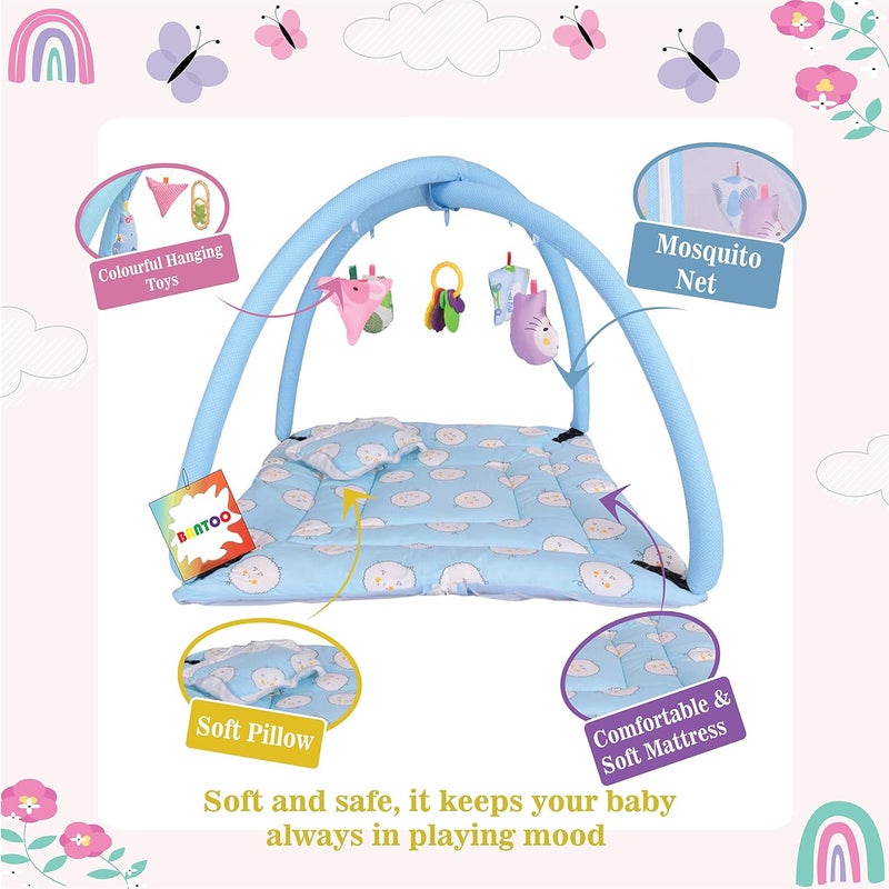 Bantoo Baby Complete Sleeping Essentials All in One Bedding Combo Set 06 Months Blue 4PCS Set - Image 3