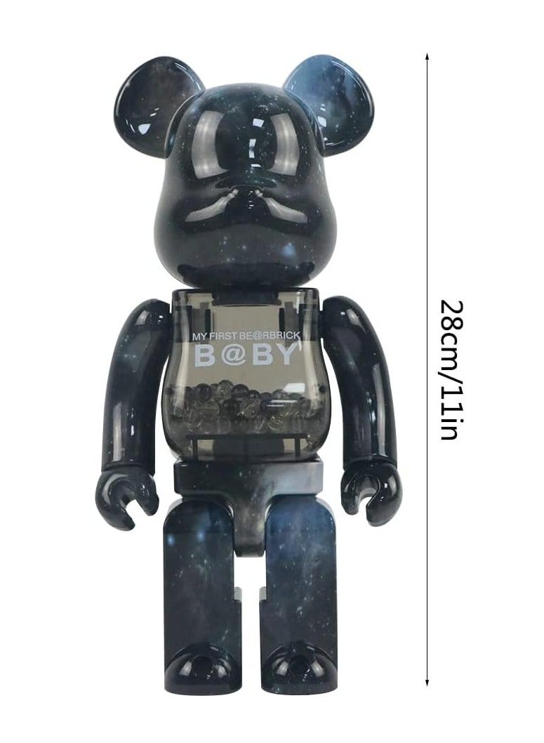 general Violent Bear, 28cm/11in Bearbrick 400% Building Blocks Starry Sky Action Tide Play Figure Fashion Ornament - Image 2