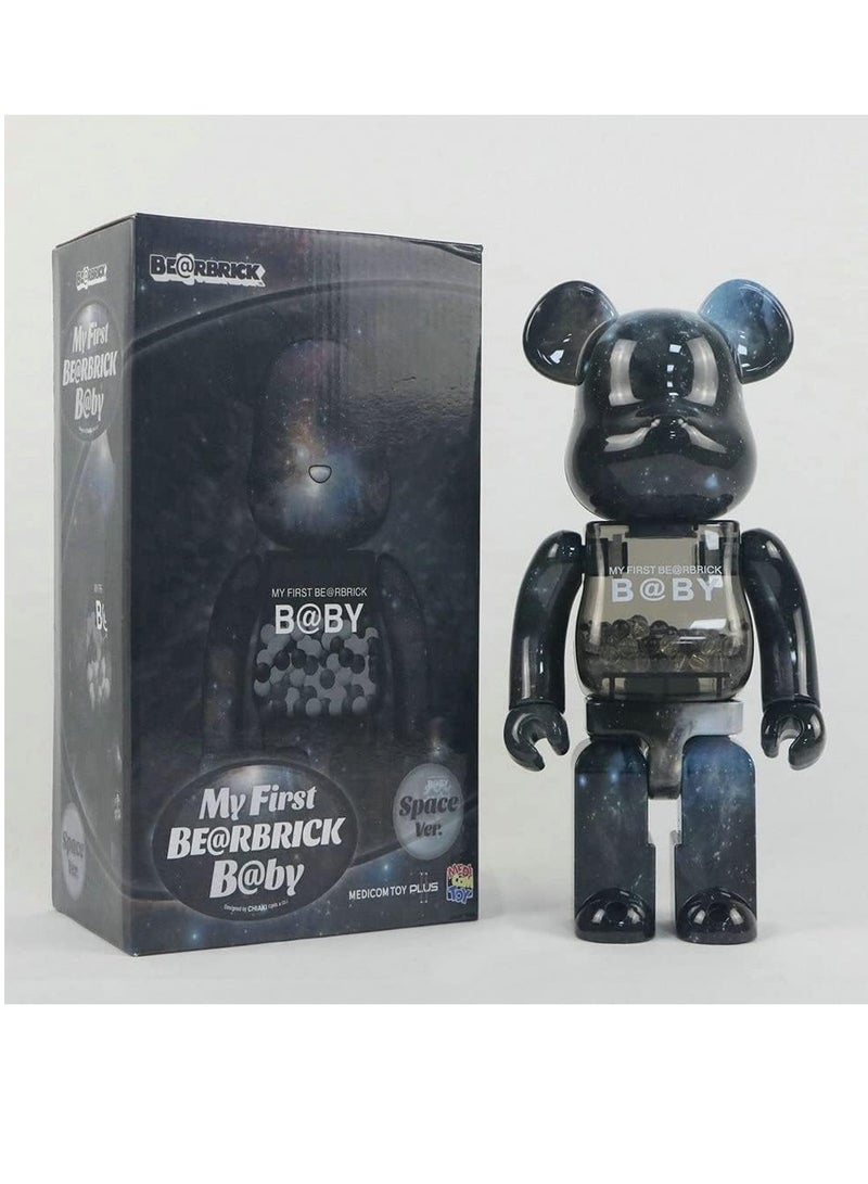 general Violent Bear, 28cm/11in Bearbrick 400% Building Blocks Starry Sky Action Tide Play Figure Fashion Ornament - Image 3