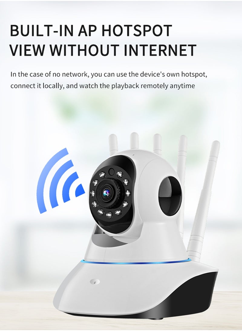 Sharpdo - SHARPDO 360-Degree Rotating Wireless WIFI Camera with Infrared Night Vision, Home Security Surveillance Camera (Plug-In Type) - Image 1