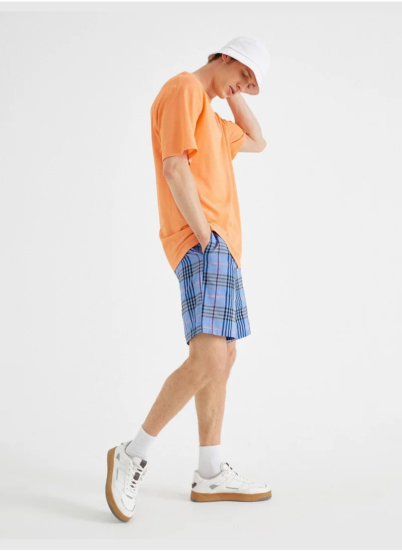 كوتون Checked Bermuda Shorts