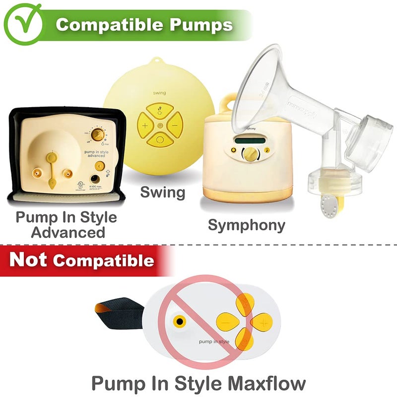 Nenesupply Pump Parts with 21mm Flanges Compatible with Medela Breastpump Incl. Flange Breastshield Valve Membrane for Pump in Style Symphony Swing Not Original Medela Pump Parts - Image 2