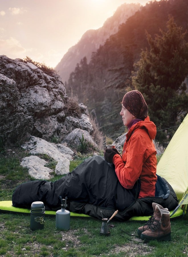 Wakeman Mummy Sleeping Bag - Adult Cold Weather Sleeping Bag Rated to 10°F - Waterproof with Drawstring Hood - Camping Equipment by Wakeman Outdoors (Green) - Image 5