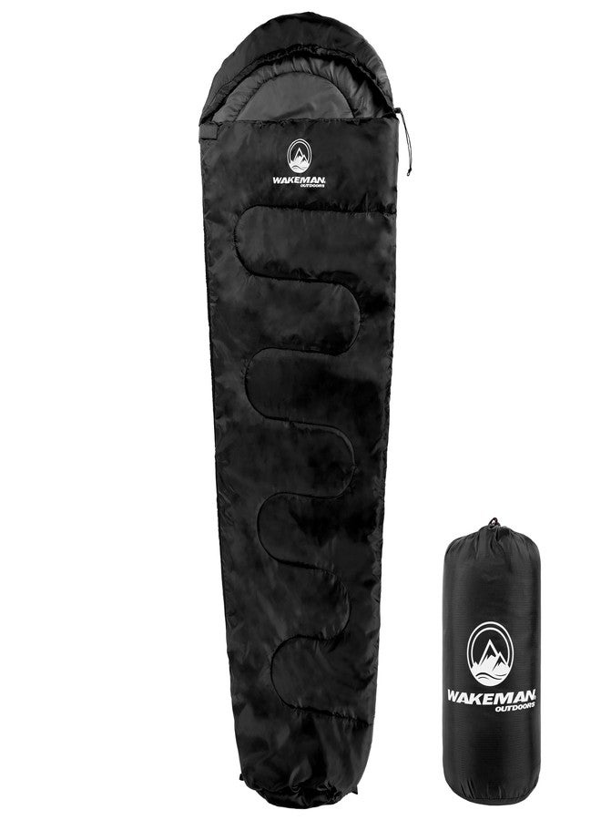 Wakeman Mummy Sleeping Bag - Adult Cold Weather Sleeping Bag Rated to 10°F - Waterproof with Drawstring Hood - Camping Equipment by Wakeman Outdoors (Green) - Image 1