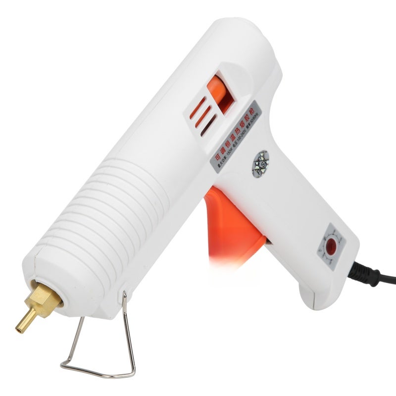 Ceramic Heating Glue Gun: 20cm White, Rapid Heating, Automatic Temperature Control - Energy Saving, Built-In Safety Fuse, Brass Nozzle for Home Repair, Craft Projects & Industrial Use - Image 1