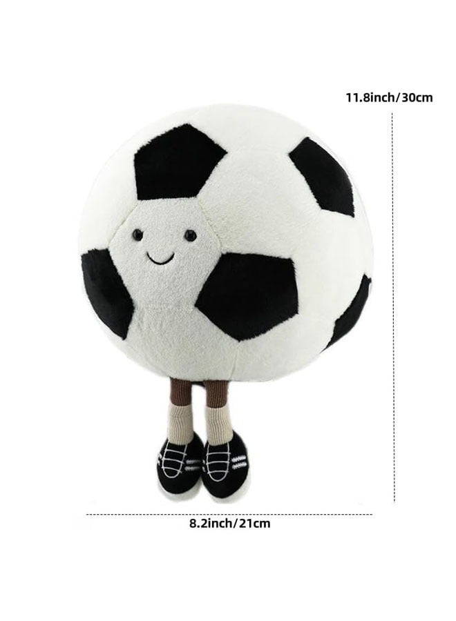 Cute 11.8 inch Football Plush Toy, Soft Plush Sports Pillow, Kids Birthday Gift  Home Decor (Soccer) - Image 4