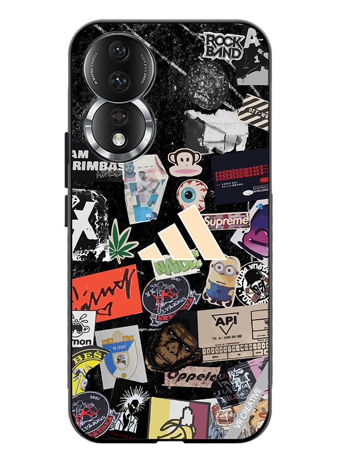 VR CREATIVE Protective Case Cover For Honor 80 Adidas Stickers Design Multicolour - Image 1