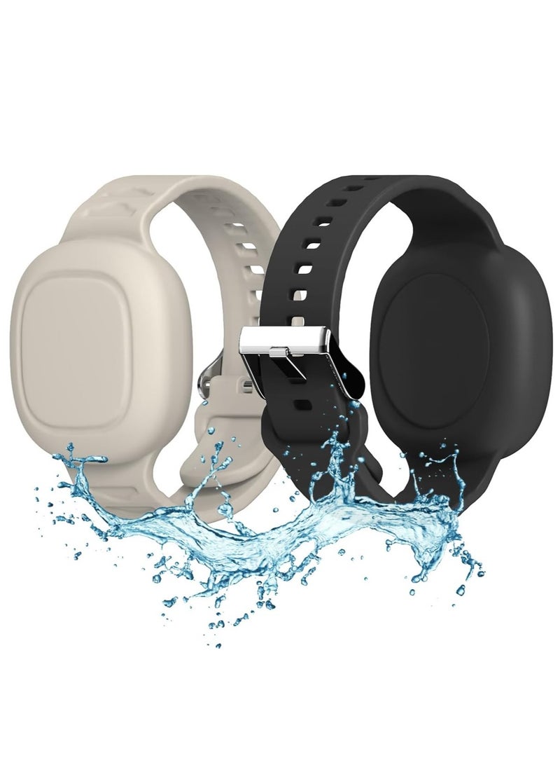 KASTWAVE 2Pcs Silicone Case, for Galaxy SmartTag, Waterproof Kid Wristband Smart Tag Holder Case Cover, Wristband Full Case Cover, Compatible with Galaxy SmartTag, Adjustable & Hidden SmartTag Bracelet - Image 1