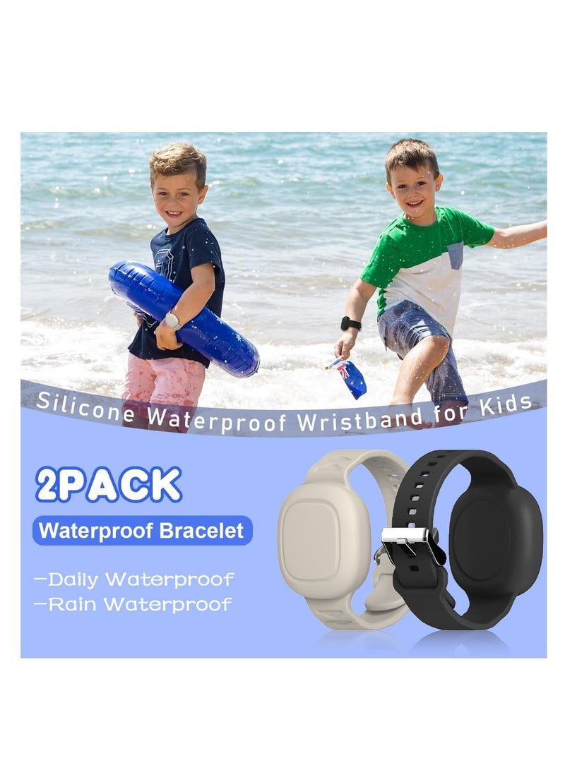 KASTWAVE 2Pcs Silicone Case, for Galaxy SmartTag, Waterproof Kid Wristband Smart Tag Holder Case Cover, Wristband Full Case Cover, Compatible with Galaxy SmartTag, Adjustable & Hidden SmartTag Bracelet - Image 3
