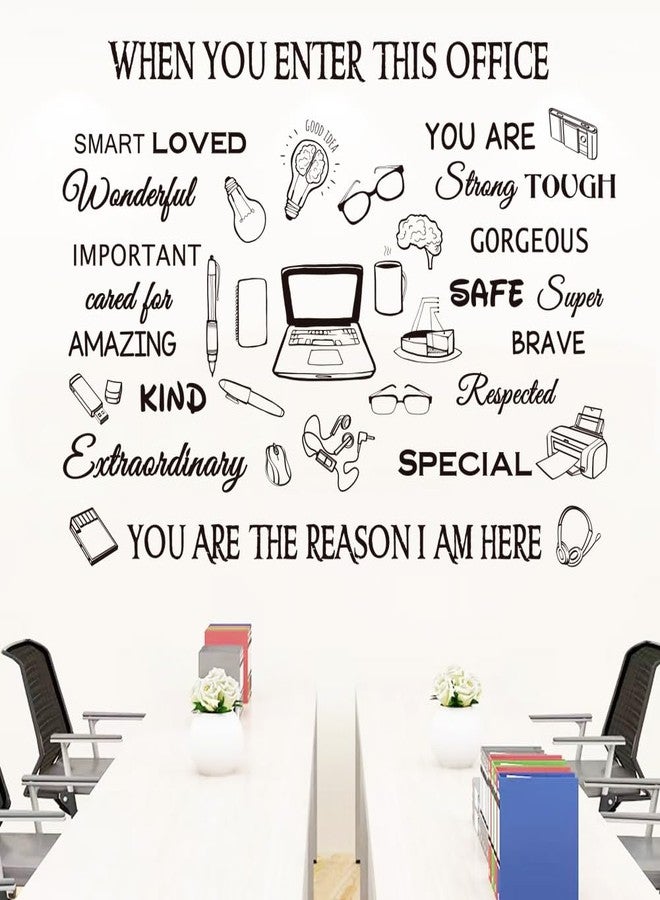 Datesno Office Inspirational Wall Decals Positive Sayings Peel and Stick Vinyl Quotes Wall Decor Motivational Teamwork Company Wall Art for Bedroom Study Office Wall Stickers and Murals Decor - Image 5