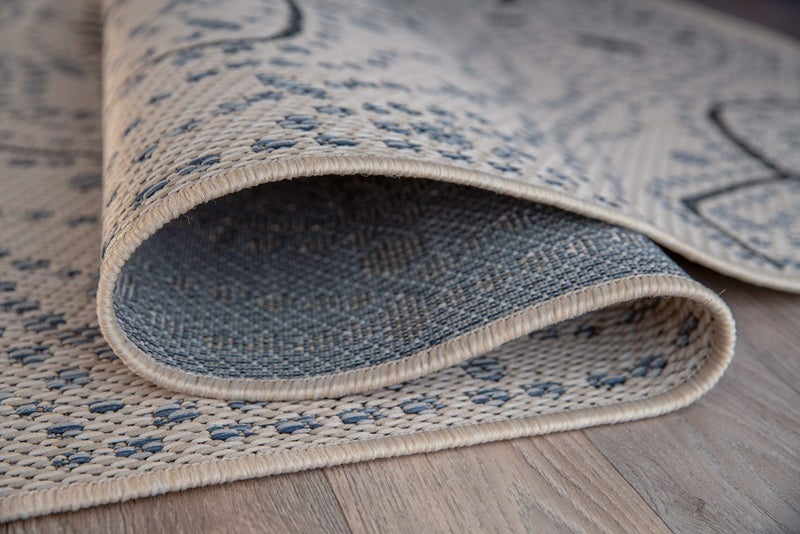 Rugshop Medallion Easy Cleaning for Patio/ Deck Rugs,Balcony Rugs Indoor/Outdoor Area Rug 5' x 7' Cream - Image 4