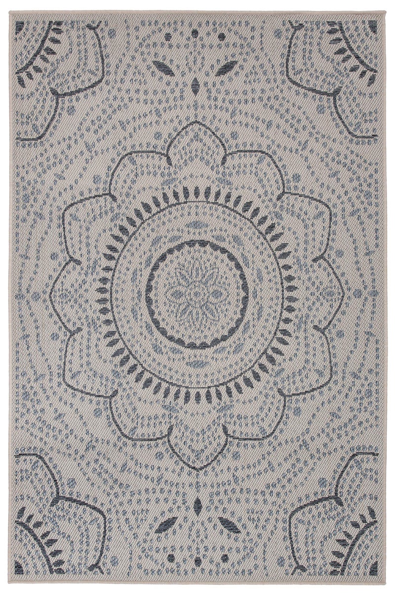 Rugshop Medallion Easy Cleaning for Patio/ Deck Rugs,Balcony Rugs Indoor/Outdoor Area Rug 5' x 7' Cream - Image 2