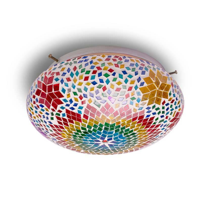 earthenmetal إيرثن ميتال - تصميم زهرة متعددة الألوان من الفسيفساء الملونة لسقف الزجاج - Image 3