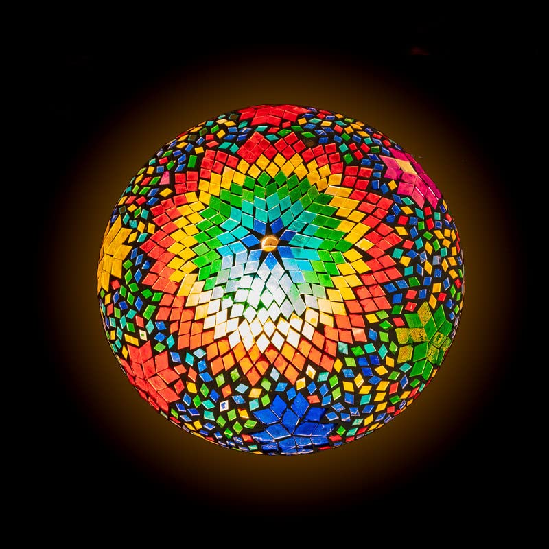 earthenmetal إيرثن ميتال - تصميم زهرة متعددة الألوان من الفسيفساء الملونة لسقف الزجاج - Image 2