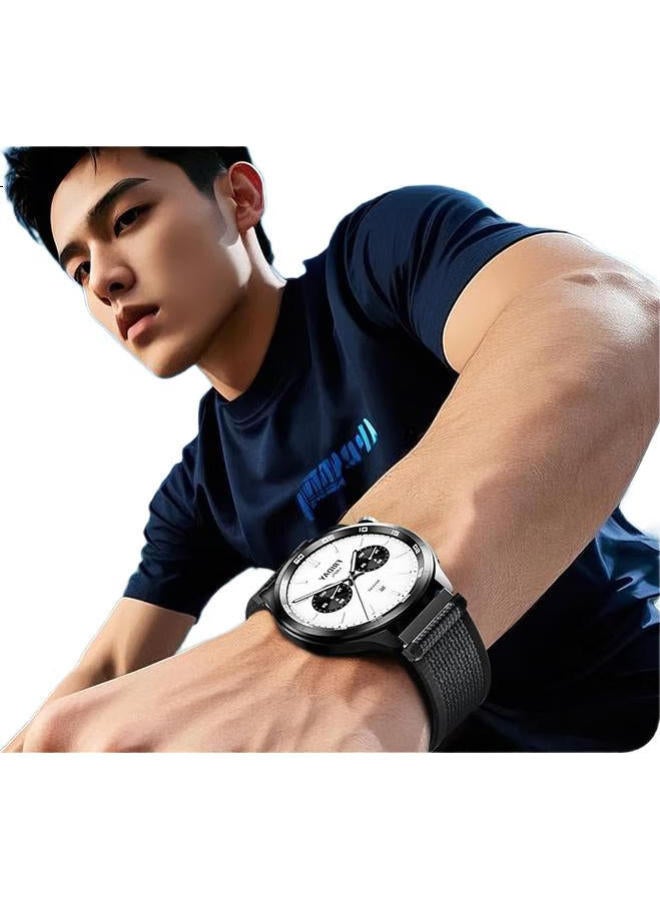 Canghua سوار ساعة من النايلون المنسوج بحلقة لـ Xiaomi Watch S4/s3/s1/s2، Xiaomi Watch S1 Pro/color 2/sport Edition، رمادي - Image 2