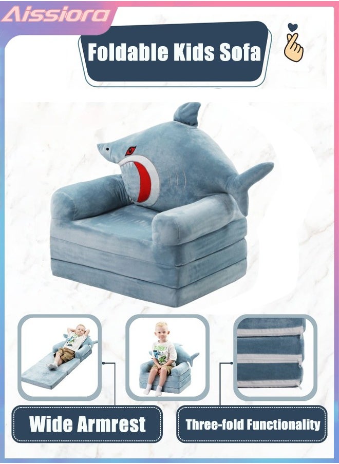 Aissiora Baby Toddler Chair, Toddler Sofa, 2 in 1 Folding Sofa, Folding Sofa, Small Folding Sofa, Princess Chair for Toddlers 1-3 Kids Folding Sofa, Bed and Backrest for Living Room  - Image 1