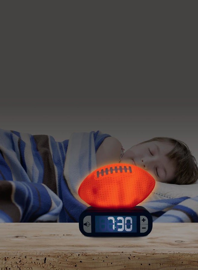 LEXiBOOK, American Football - Night Light Alarm Clock, Sounds and Melodies, Backlit LCD Screen, Luminescent, Snooze, Orange/Blue, RL800SO - Image 4