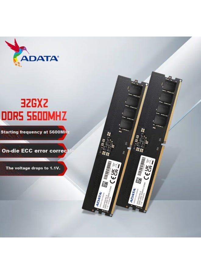 Adata 64gb Kit Ddr5 5600 Desktop Memory Module