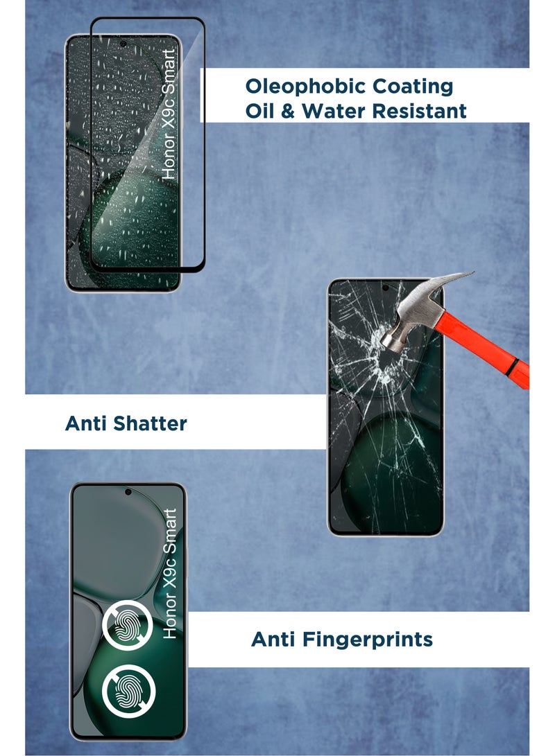 general Honor X9c Smart - Tempered Glass Screen Protector - Delicate Touch , Higher Transparency , Easy to Install ,Anti-scratch and Bubble-free Screen Protector - Black - Image 4