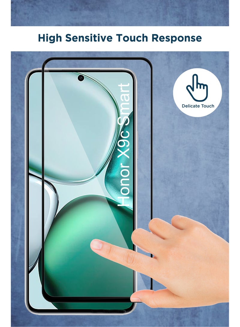 general Honor X9c Smart - Tempered Glass Screen Protector - Delicate Touch , Higher Transparency , Easy to Install ,Anti-scratch and Bubble-free Screen Protector - Black - Image 2