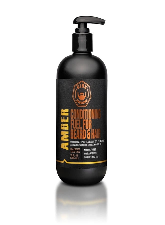 GIBS Amber Beard and Hair Conditioner - Detangle, Control Frizz, Revitalize Dry Hair & Skin, Antimicrobial & Antioxidant - Made in USA - Image 1