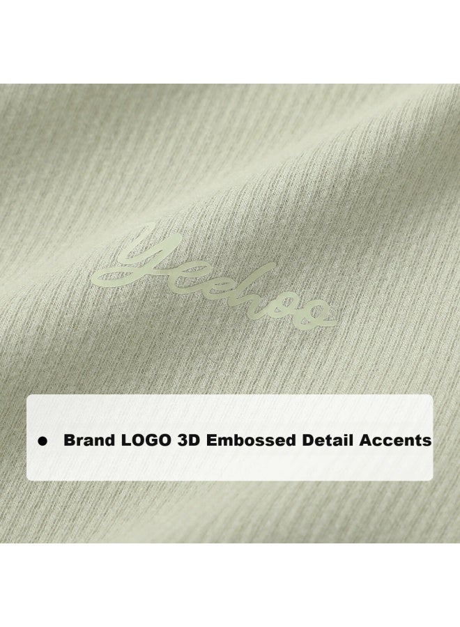 Yeehoo Girls Thermal Base Layer Top Children's Warm Shirt Mid-high Collar Long Sleeve Spring Wear Green 130 - Image 2