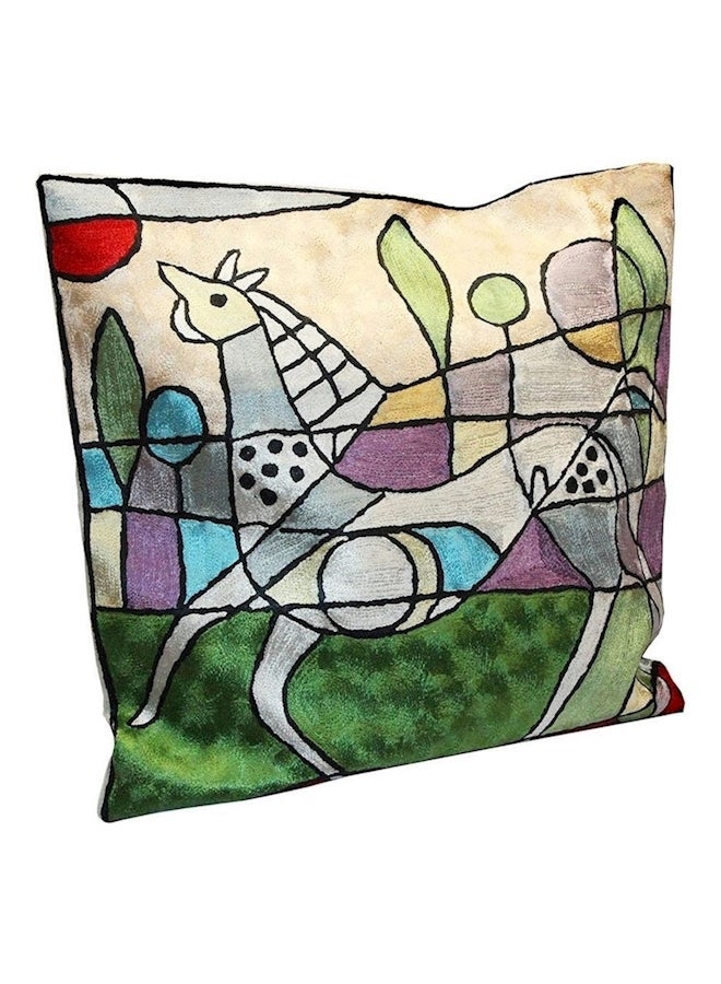 NIBEMINENT Picasso Design Cushion Cover Green/Beige/Purple 45x45cm - Image 2