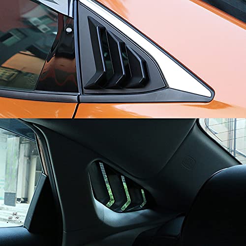 HTRACING for 10th Gen Civic Sedan Rear Side Window Louvers Air Vent Scoop Shades Cover Blinds Racing Style Compatible with Civic Sedan 2021 2020 2019 2018 2017 2016 (Matte Black) - Image 5