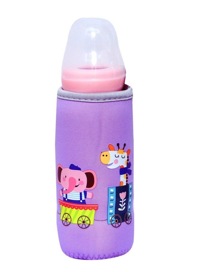 Alya - The Cheeky Kidzz Reusable Adjustable Baby Feeding Bottle Cover Sleeve Cartoon Print With Holding Strap Suitable For 120Ml 220Ml 240Ml Slim Neck Feeding Milk Water Feeder Bottles (Design 24) - Image 1
