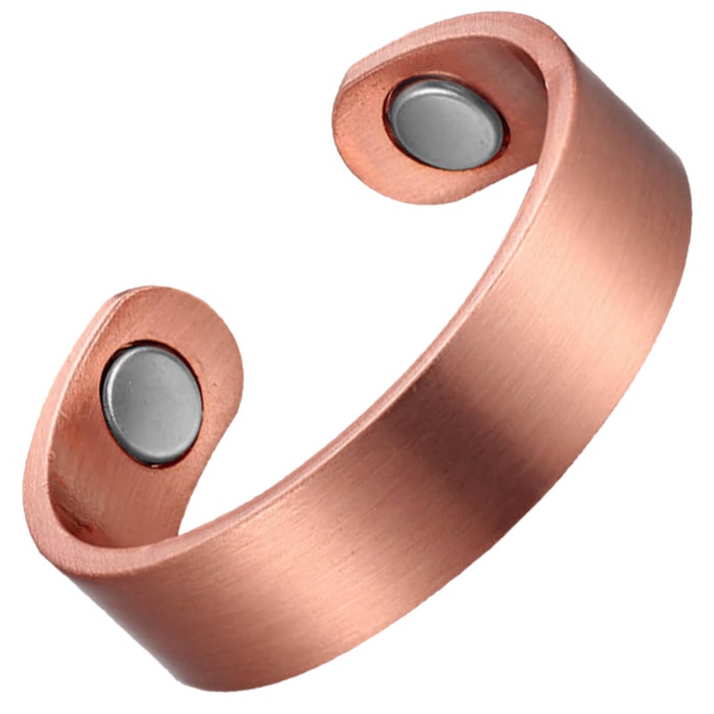 EARTH THERAPY Earth Therapy Elegant Women or Mens Ring Band in Solid Copper Magnetic Therapy Ring 1 