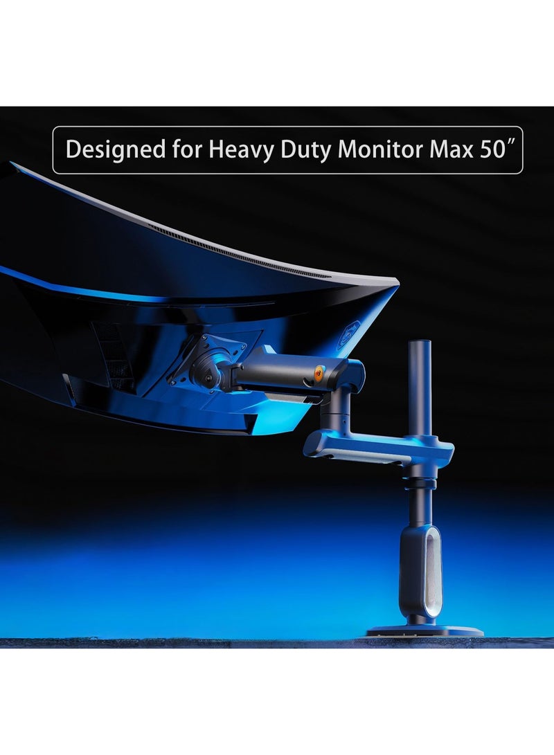 NB NORTH BAYOU NB Ergonomic Gaming Monitor Stand – Adjustable Heavy Duty Arm for 27–50 Inch Screens, Max Load 18kg, C-Clamp & Grommet Installation, VESA Compatible - Image 3