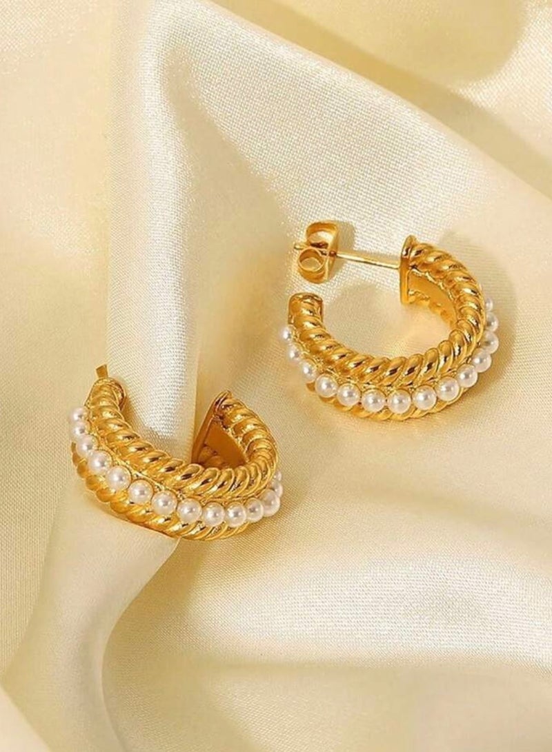 JewelryPalace 18k Gold Plated Stainless Steel Earring For Women - Image 3