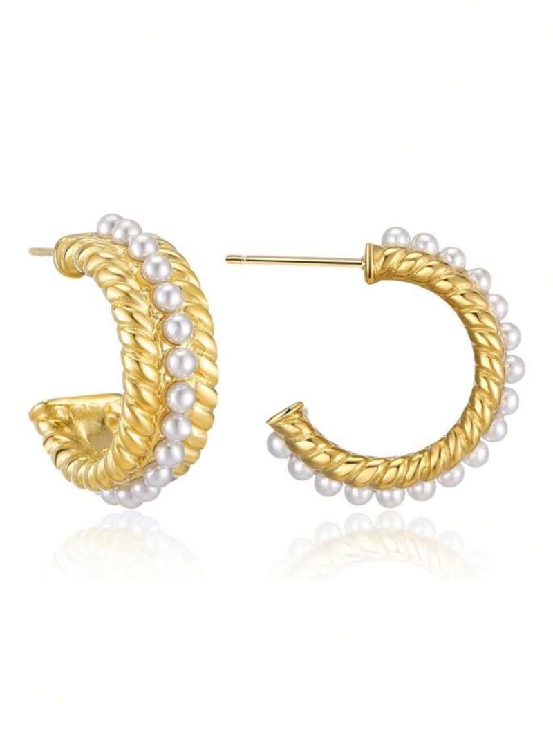 JewelryPalace 18k Gold Plated Stainless Steel Earring For Women - Image 4