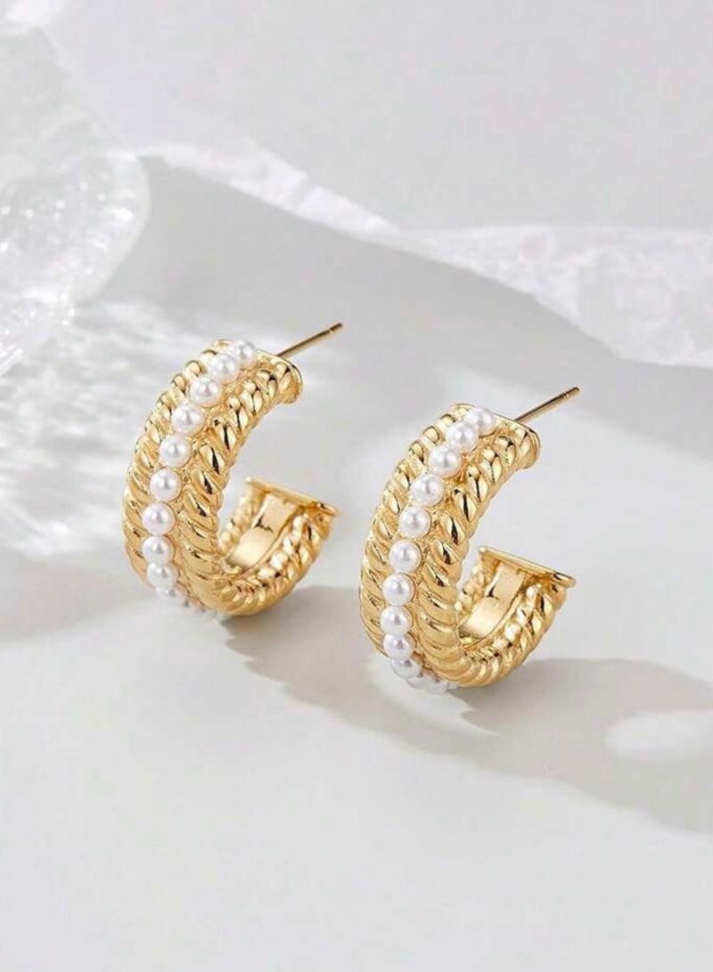 JewelryPalace 18k Gold Plated Stainless Steel Earring For Women - Image 1