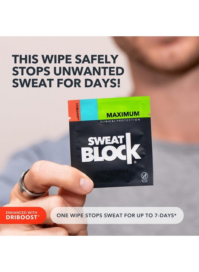 Sweatblock SweatBlock Max Clinical Antiperspirant for Men & Women - Armpit Anti Sweat Wipes for Excessive Sweating - Block Sweat for up to 7 days - 10 Wipes - Image 2
