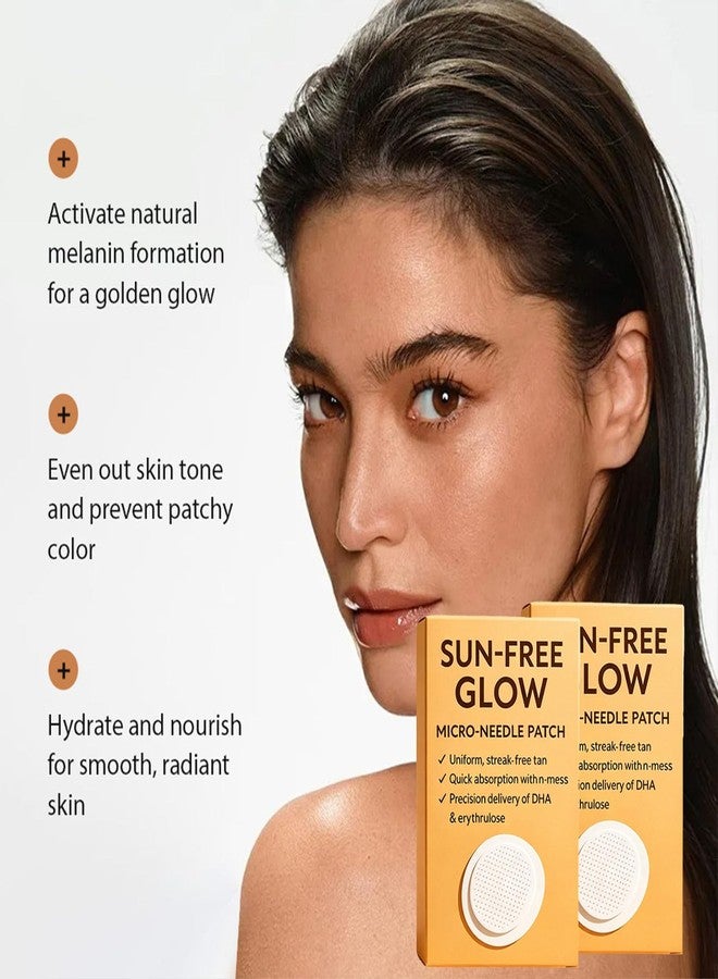 لصقات PurevLab Sun Free Glow، إصدار 2026 الجديد من لصقات PurevLab Sun Free Glow Microdarts، احصلي على سمرة سريعة بدون التعرض لأشعة الشمس، مناسبة لجميع أنواع البشرة، عبوة من قطعتين - Image 2