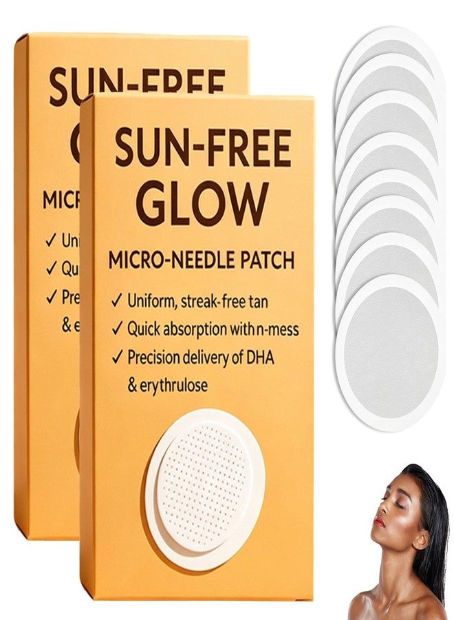 لصقات PurevLab Sun Free Glow، إصدار 2026 الجديد من لصقات PurevLab Sun Free Glow Microdarts، احصلي على سمرة سريعة بدون التعرض لأشعة الشمس، مناسبة لجميع أنواع البشرة، عبوة من قطعتين - Image 1