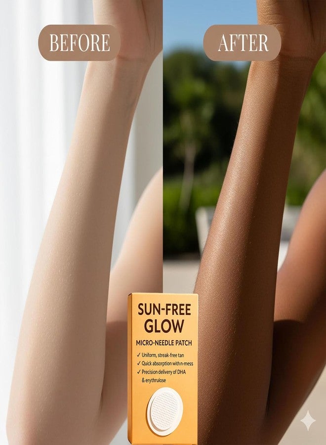 لصقات PurevLab Sun Free Glow، إصدار 2026 الجديد من لصقات PurevLab Sun Free Glow Microdarts، احصلي على سمرة سريعة بدون التعرض لأشعة الشمس، مناسبة لجميع أنواع البشرة، عبوة من قطعتين - Image 4
