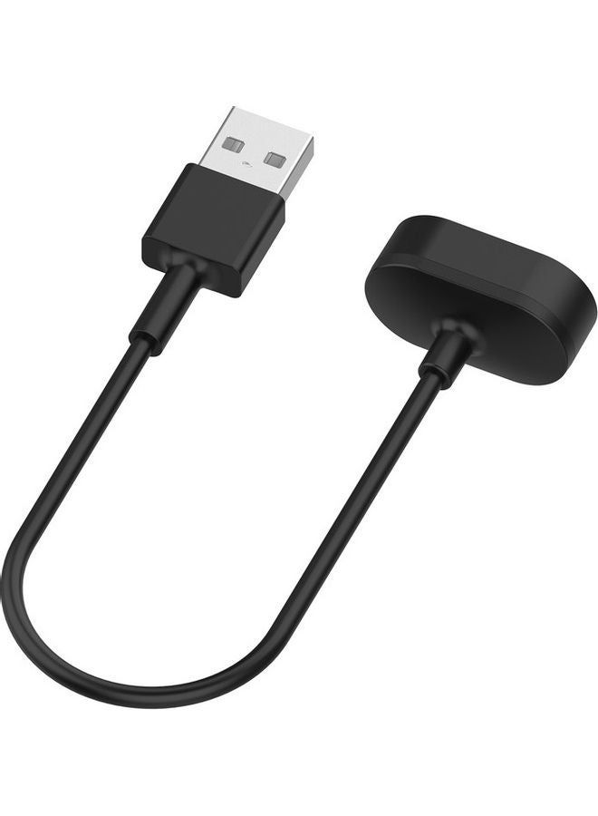 طقم كابلات شحن لساعة فيتبيت إنسباير/إنسباير HR مكون من قطعتين أسود - Image 5