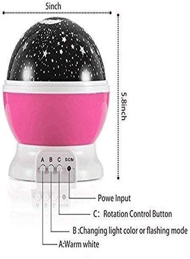 FLOOVI Plastic Star Master Rotating 360 Degree Kids Toys Moon Light Projector For Diwali Kids Room Bulb Usb Wire Colorful Romantic Led Bed Lamp Moon Children Baby Sleep (Multi Color) - Image 5