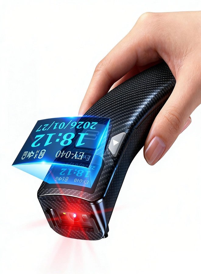 Eyoyo Bluetooth Barcode Scanner with Screen: Portable Mini 1D&2D QR Code Scanner for Retail Store, Library Book - USB Wired & Wireless Bar Code Reader Compatible for iPhone iPad Android Phone Laptop - Image 1