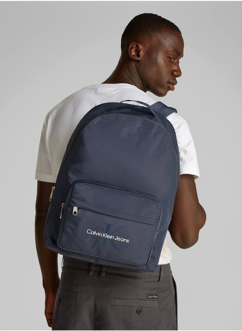 Calvin Klein Jeans Men's Laptop Backpack - Polyester, Blue  - Image 2