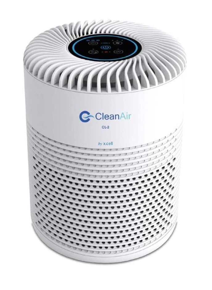Clean Air CL2 Air Purifier by Xcell, With H13 HEPA Filter, Activated Carbon Filter And Anti-Bacterial Filter, Protection from Allergies, Pets, Dust, Asthma, Odors White