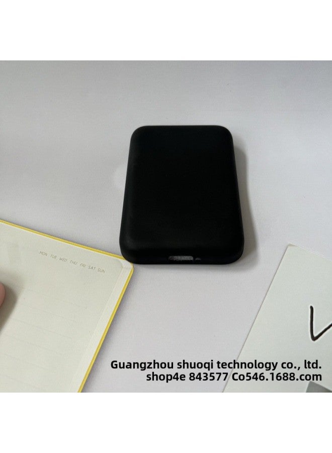 Suitable For Apple Back Clip Type Magnetic Attrition Magsafe External Battery Protective Case Apple Charging Treasure Frosted Protective Case-Specifications:Black Protective Case  - Image 4