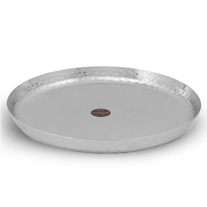 LiMETRO STEEL Stainless Steel Set of 6 Solid Hammered Finish Dinner Set - Image 3